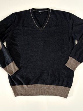 Codice 50% Merino Wool V-Neck Lightweight Sweater - Size XL - Mens